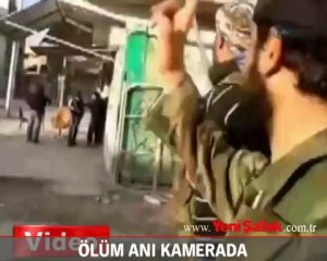 Suriye'deki ölüm anı kameraya böyle yansıdı