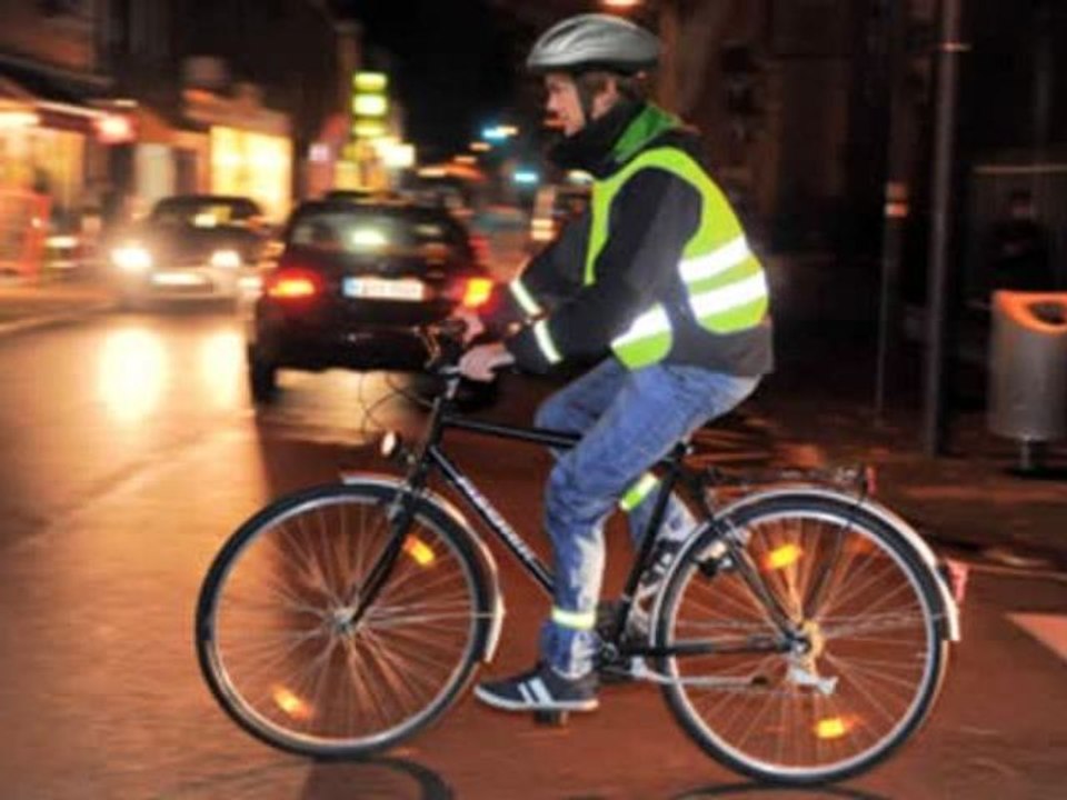 Radfahrer im Winter