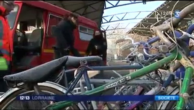 Récupération des vélos à la déchetterie du Bassin de Pompey
