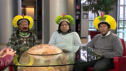Entretien avec le Chef Raoni au Parlement européen