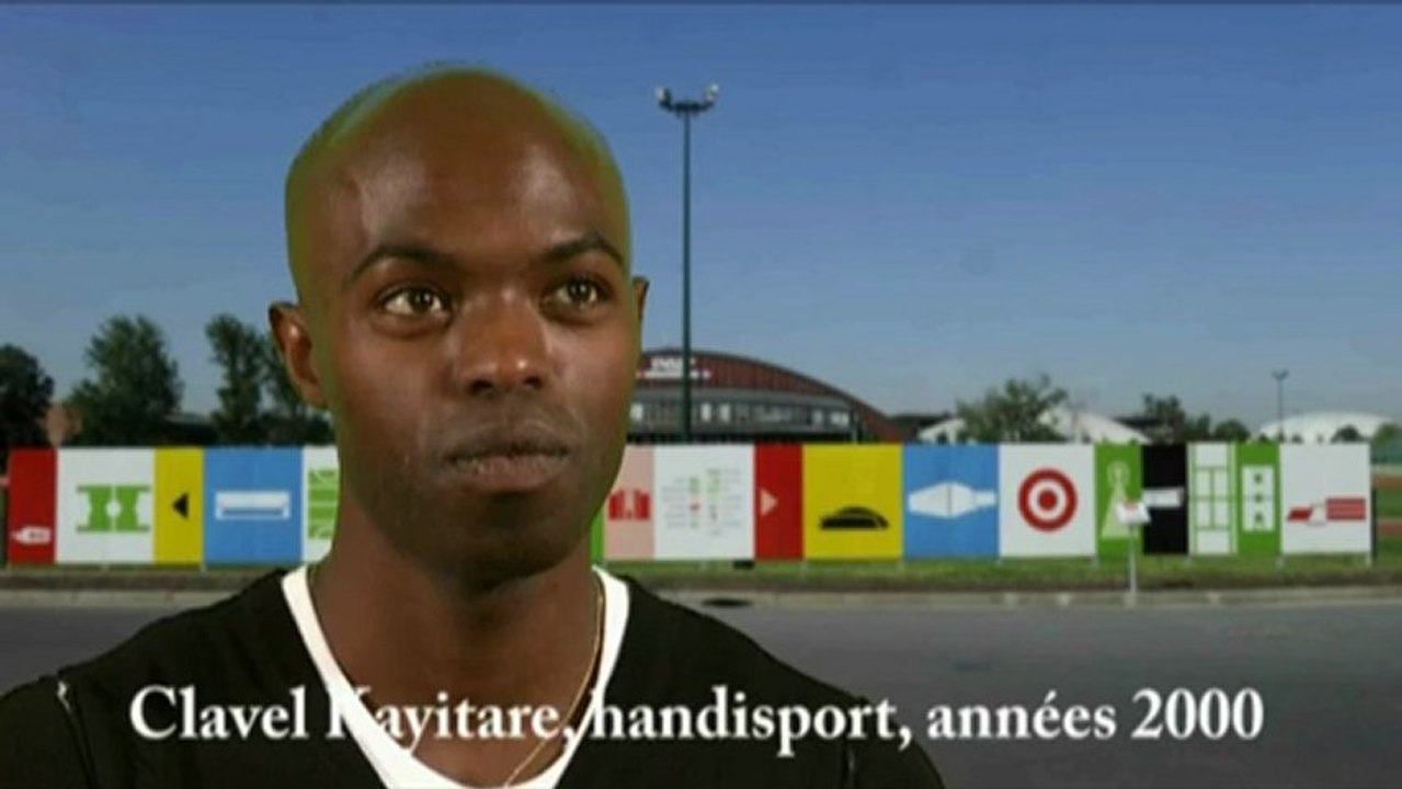 Clavel Kayitare, sprinteur, originaire du Rwanda, double médaille d'argent aux Jeux Paralympiques d'Athènes en 2004