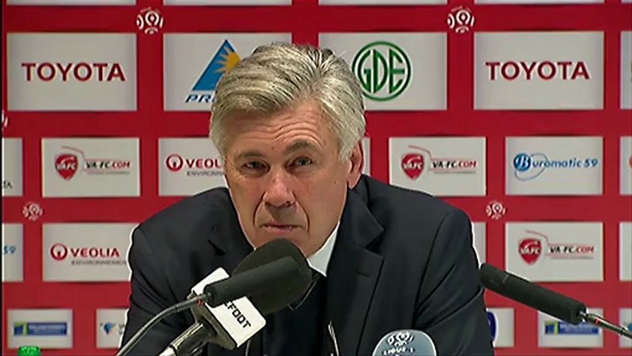 Conférence de presse Valenciennes FC - Paris Saint-Germain : Daniel  SANCHEZ (VAFC) - Carlo ANCELOTTI (PSG) - saison 2012/2013