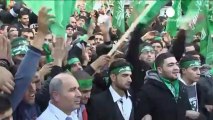 Grande manifestazione Hamas in Cisgiordania