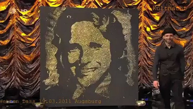 Glue and sparkles painting