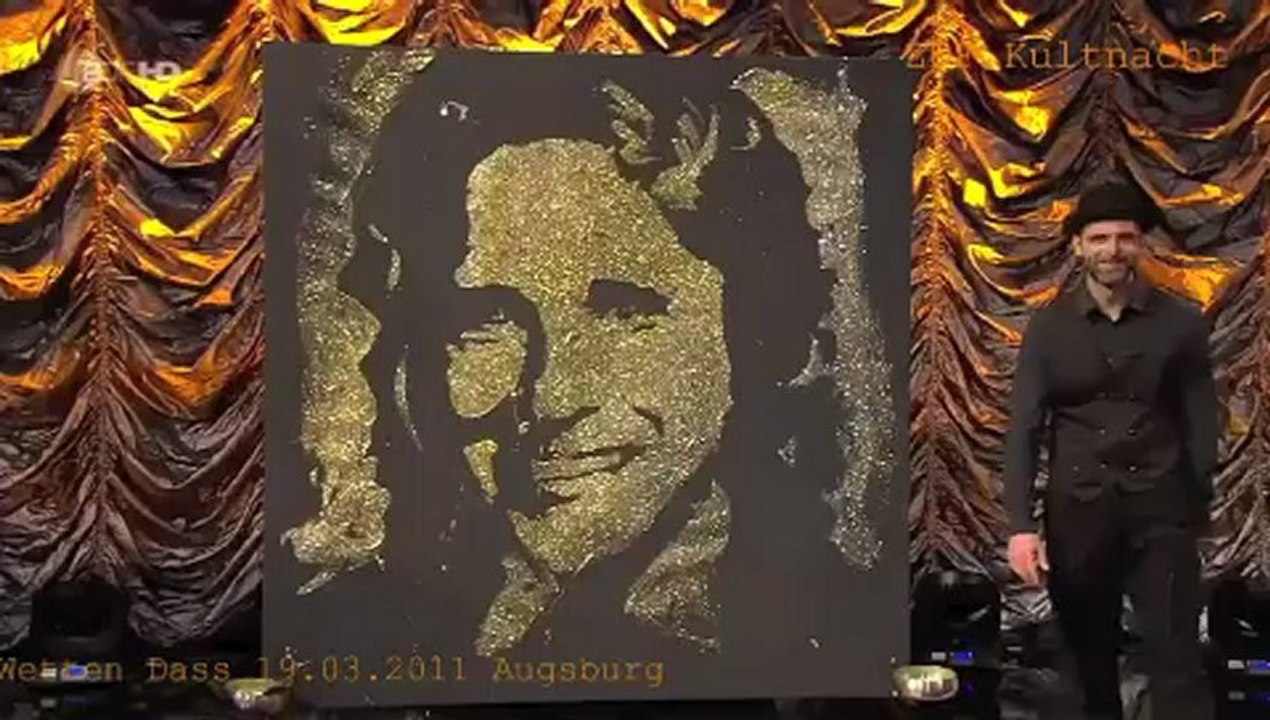 Glue and sparkles painting