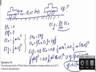 Energía y trabajo 1º Bachillerato ejercicio 10