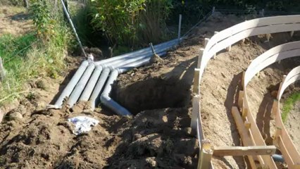 Construction bassin carpe koi part 1