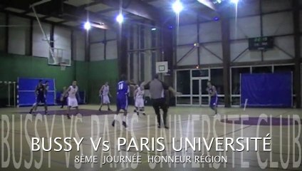 8ÈME JOURNÉE HONNEUR RÉGION : BUSSY Vs PARIS UNVERSITÉ CLUB