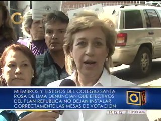 Denuncian que Plan República no deja instalar mesas de votación en el colegio Santa Rosa de Lima