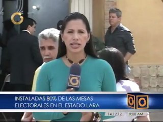 Instaladas 80% de las mesas electorales en el estado Lara