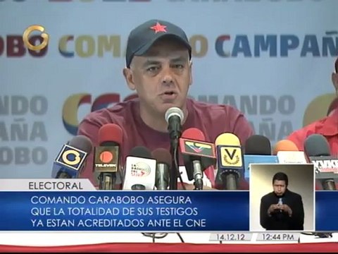 Comando Carabobo asegura que totalidad de los testigos están acreditados