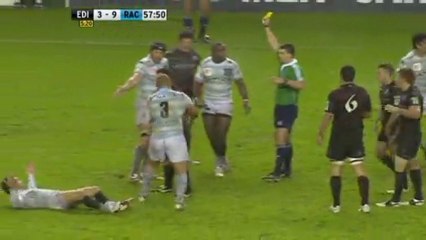 Edinburgh v Racing Metro - Eddy Ben Arous Yellow Card