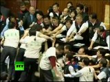 Lawmakers Brawl: Video of mass fight in Taiwan parliament