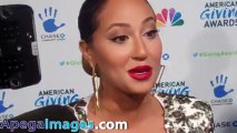 Adrienne Bailon Look Stunning in White at the America Giving Awards