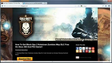 Black Ops 2 Nuketown Zombies Map DLC Free Xbox 360 - PS3
