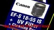 Canon EF-S 18-55mm f/3.5-5.6 IS II SLR Lens - Mark II (white box) with a 58mm UV Digital Multi Coated Filter, Lens Pen Cle...