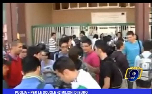 Puglia | Per le scuole 42 milioni di euro