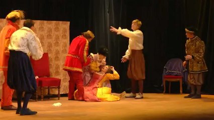 la mise en scène d'Hamlet  de Shakespeare par C. Roumanoff