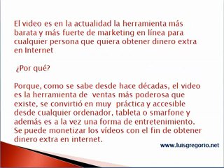 5 Razones Por qué utilizar el video para obtener dinero extra por internet