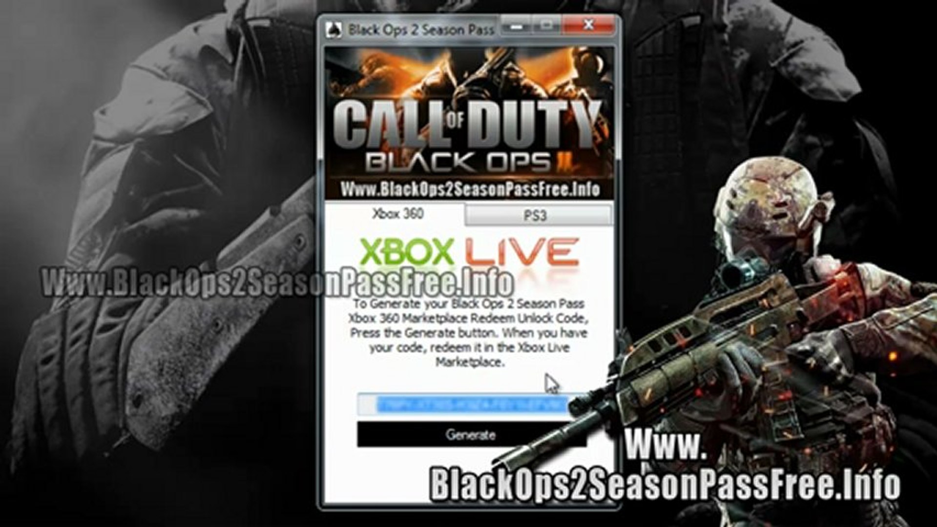 Black Ops 2 Season Pass Code Free Giveaway - Xbox 360 PS3 - video  Dailymotion