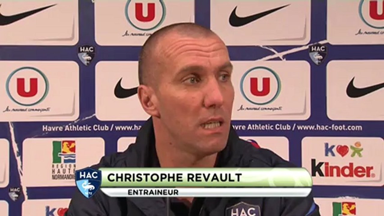 Conférence de presse Havre AC - Le Mans FC : Christophe REVAULT (HAC) - Denis ZANKO (LEMANS) - saison 2012/2013