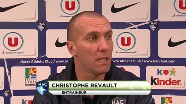 Conférence de presse Havre AC - Le Mans FC : Christophe REVAULT (HAC) - Denis ZANKO (LEMANS) - saison 2012/2013
