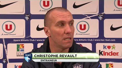 Conférence de presse Havre AC - Le Mans FC : Christophe REVAULT (HAC) - Denis ZANKO (LEMANS) - saison 2012/2013
