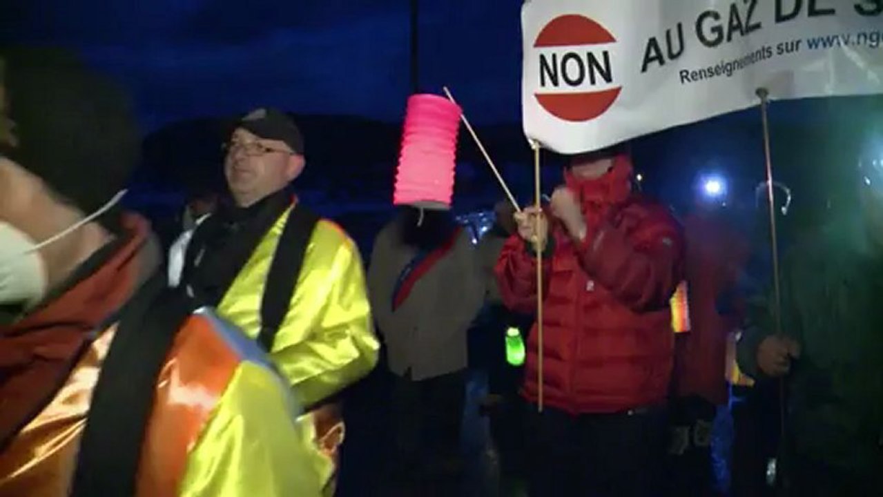 Mobilisation contre les forages de schiste dans l'Ain