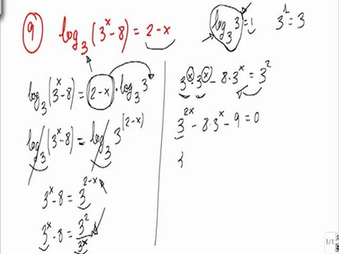 Ejercicios y problemas resueltos de ecuaciones logaritmicas problema 9