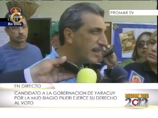 Biagio Pilieri llamó a votar por Yaracuy, la familia y la comunidad