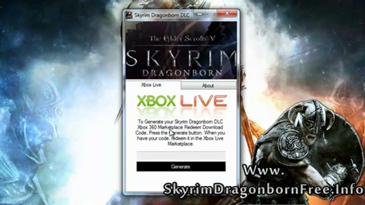 Skyrim Dragonborn Expansion Pack DLC Free on Xbox 360