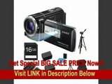 Sony HDR-PJ260V High Definition Handycam 8.9 MP Camcorder with 30x Optical Zoom, 16 GB Embedded Memory and Built-in Projector + 16GB High Speed SDHC Card + High Capacity Battery (Qty 2)+ Rapid AC/DC Charger + Full Sized Tripod + Table Tripod + More!