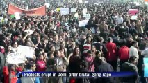 Police tear gas New Delhi gang-rape protesters
