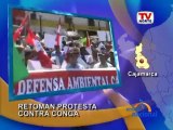 Cajamarca Pobladores protestan contra proyecto minero Conga
