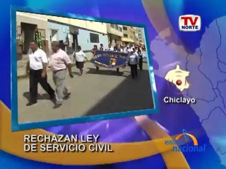 Chiclayo Trabajadores estatales en contra del Servicio Civil