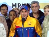 Capriles: Estoy feliz por Miranda, pero no puedo sentirme feliz por nuestra Venezuela