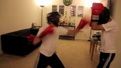 Matt & Nikko sparring 12-16-12