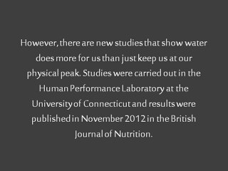 What you don’t Know About Water