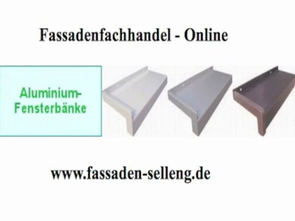 Fassadenverkleidung fensterbänke