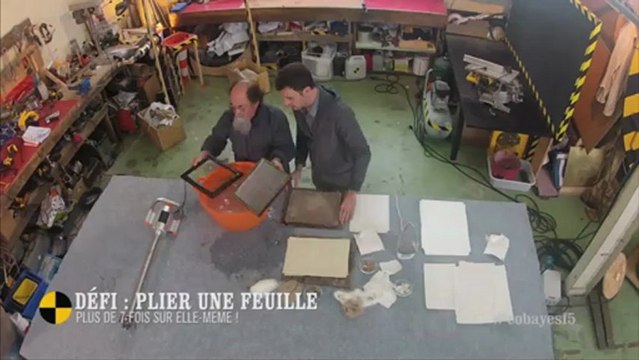 EM43 Défi : plier une feuille plus de 7 fois sur elle-même