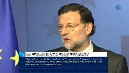 Rajoy, preocupado por el pacto CiU-ERC para la "transición nacional"