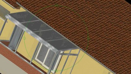 Vue 3D Avec insertion du meuble de cuisine.