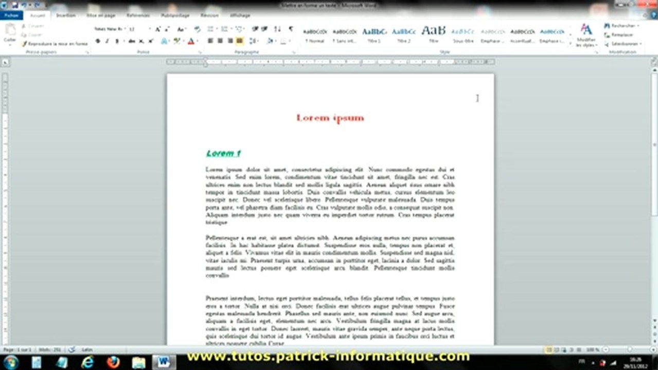 Tuto Word 2010 - Marges - Extrait