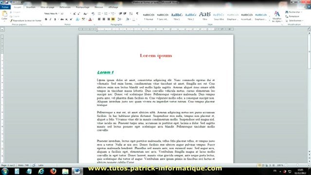 Tuto Word 2010 - Zone de texte - Extrait