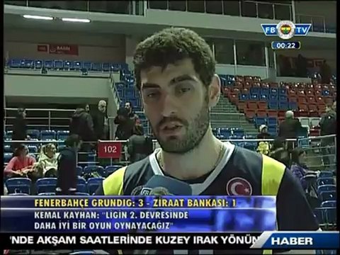 16 Aralık 2012 Fenerbahçe Grundig Ziraat Bankası Maçı Sonu Röportajlar