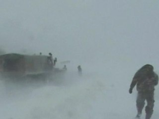 Drivers trapped as blizzard slams Ukraine