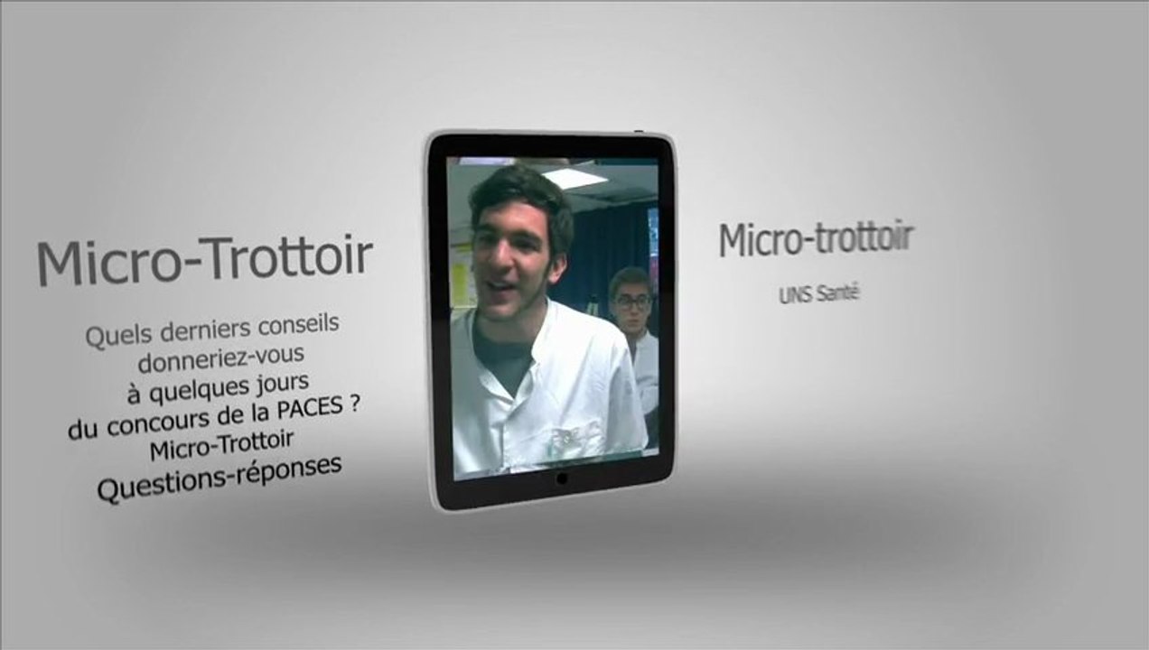 Micro-Trottoir: "Quels derniers conseils donneriez-vous à quelques jours du concours de la PACES ?"