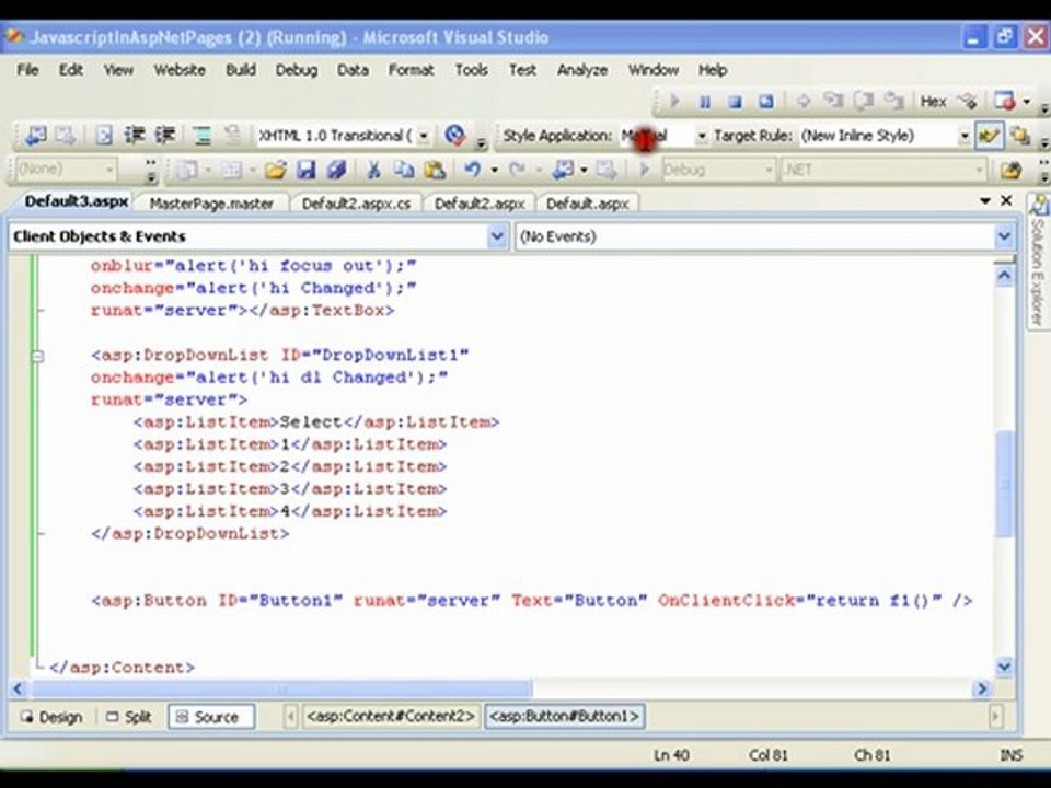 Javascript in Asp.Net Pages 35 of 43