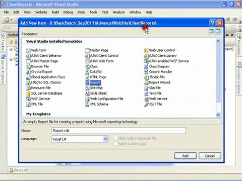 SSRS Client Side Reports - Parameterized Reports 42 of 43