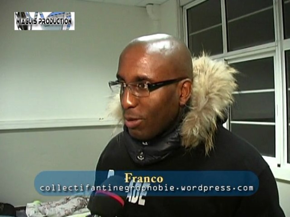 15 dec. 2012, la situation en France des africains noirs, rescapés des massacres en Libye - Documentaire 12min